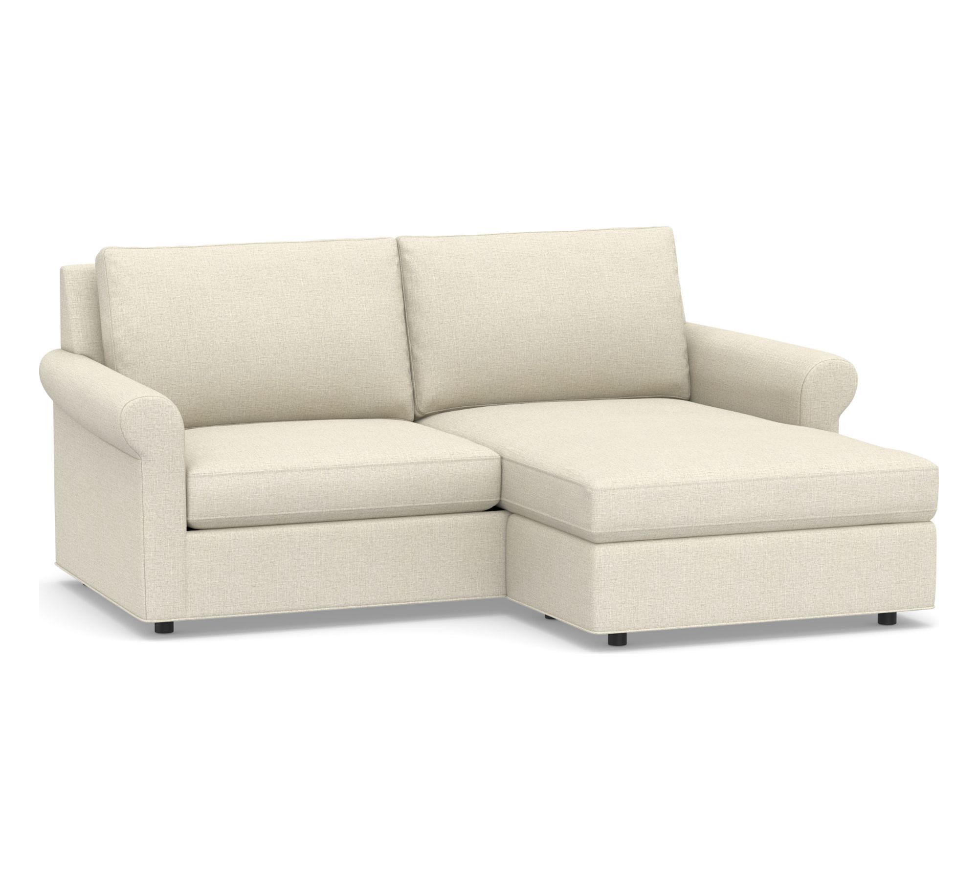 Sanford Roll Arm Reversible Chaise Sectional - Storage Available (77"–90")