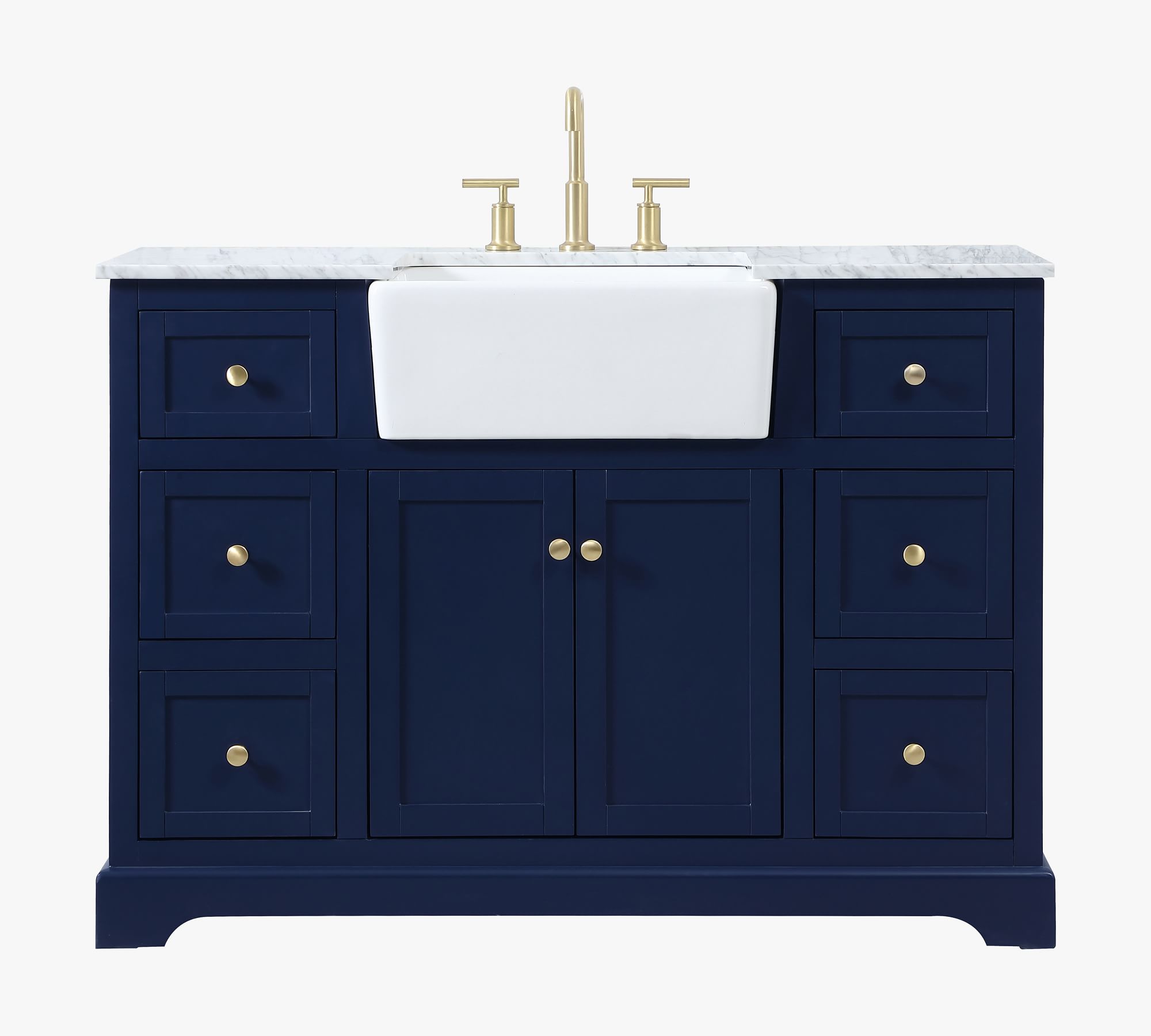 Annelie 48" Marble Top Single Sink Vanity