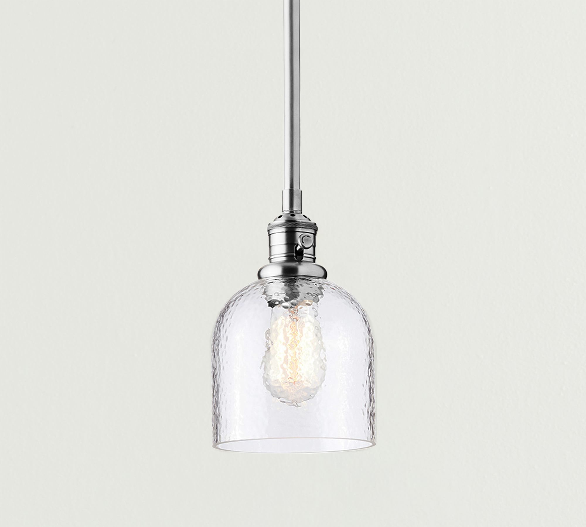 Textured Glass Pole Pendant