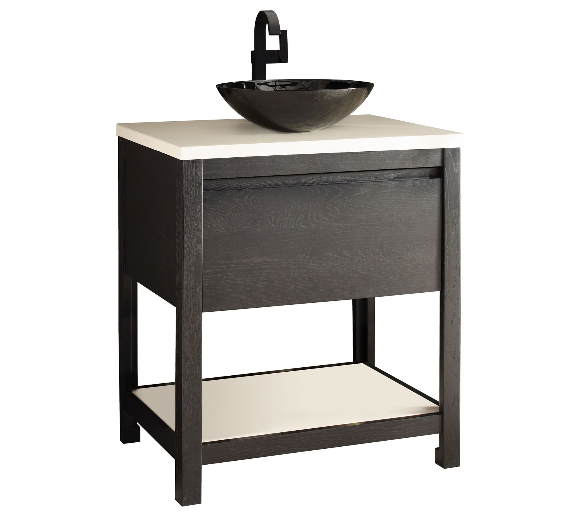 Rilen Sunrise 30” Handcrafted Single Vanity with Glass Sink