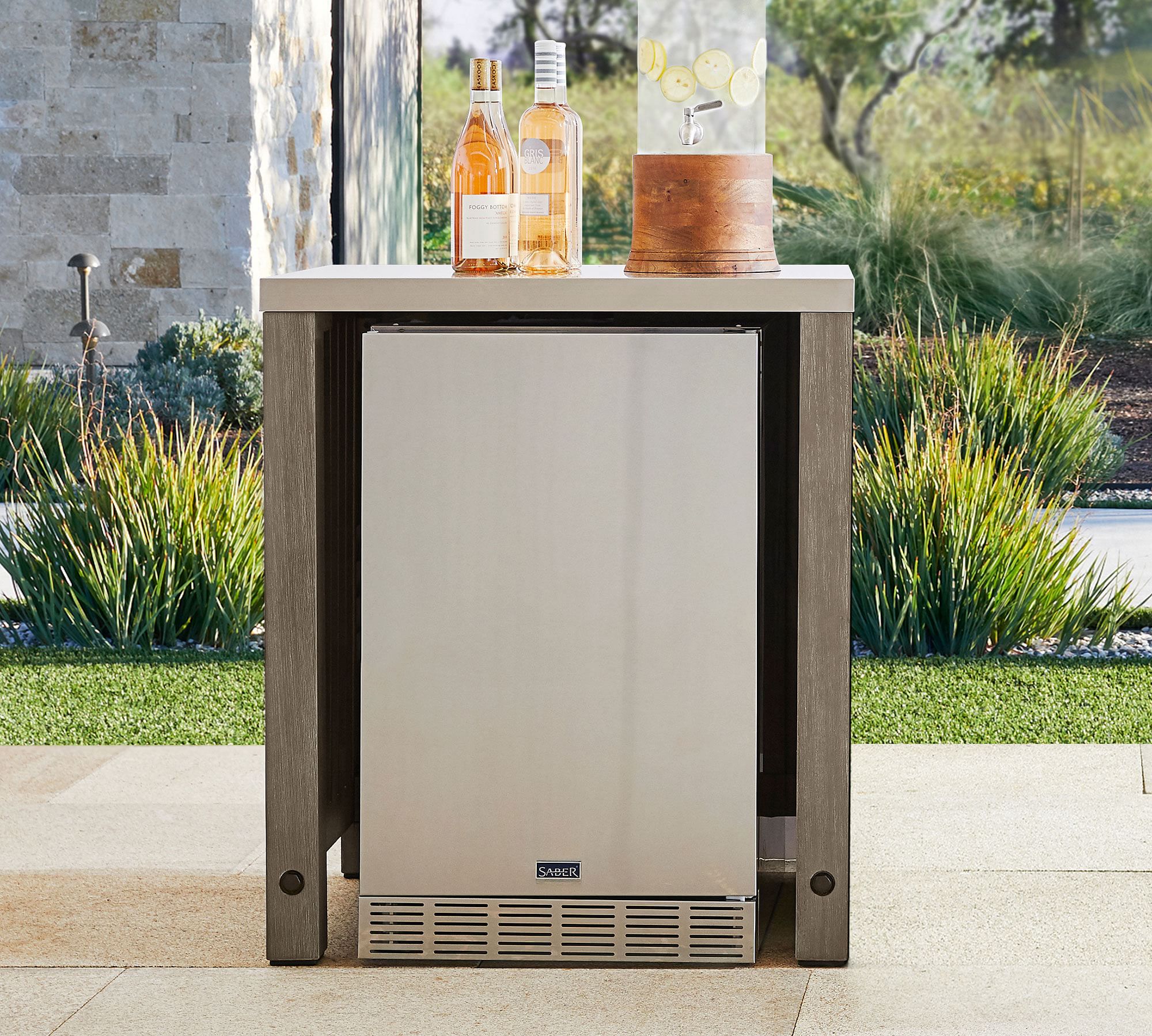 Abbott Outdoor Kitchen Acacia Convertable Refrigerator Cabinet (31")