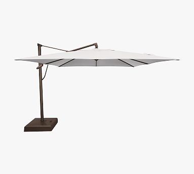 11' Rectangular Breenan Cantilever Outdoor Patio Umbrella with Base ...