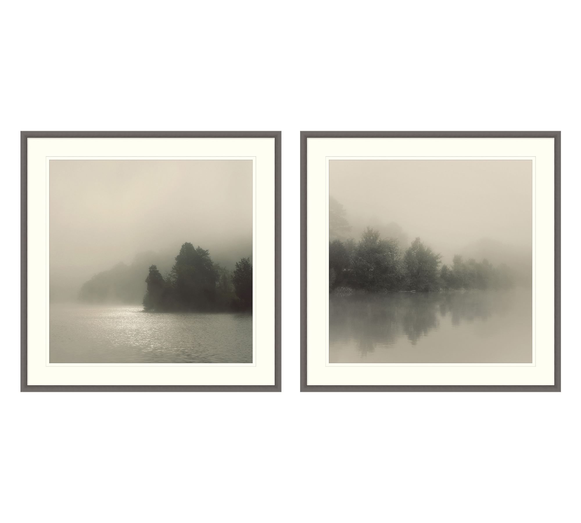 Lake Mist Framed Prints - 38" x 38"