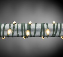 Ribbon Wrap Connectable Warm White String Lights On Green Wire