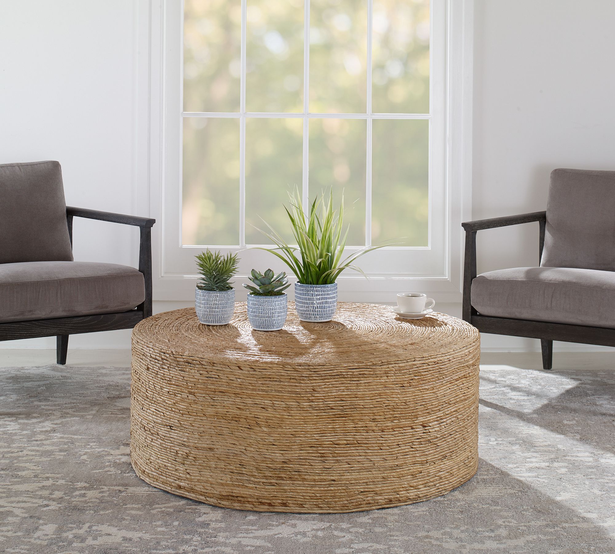 Noah Round Woven Coffee Table (42")