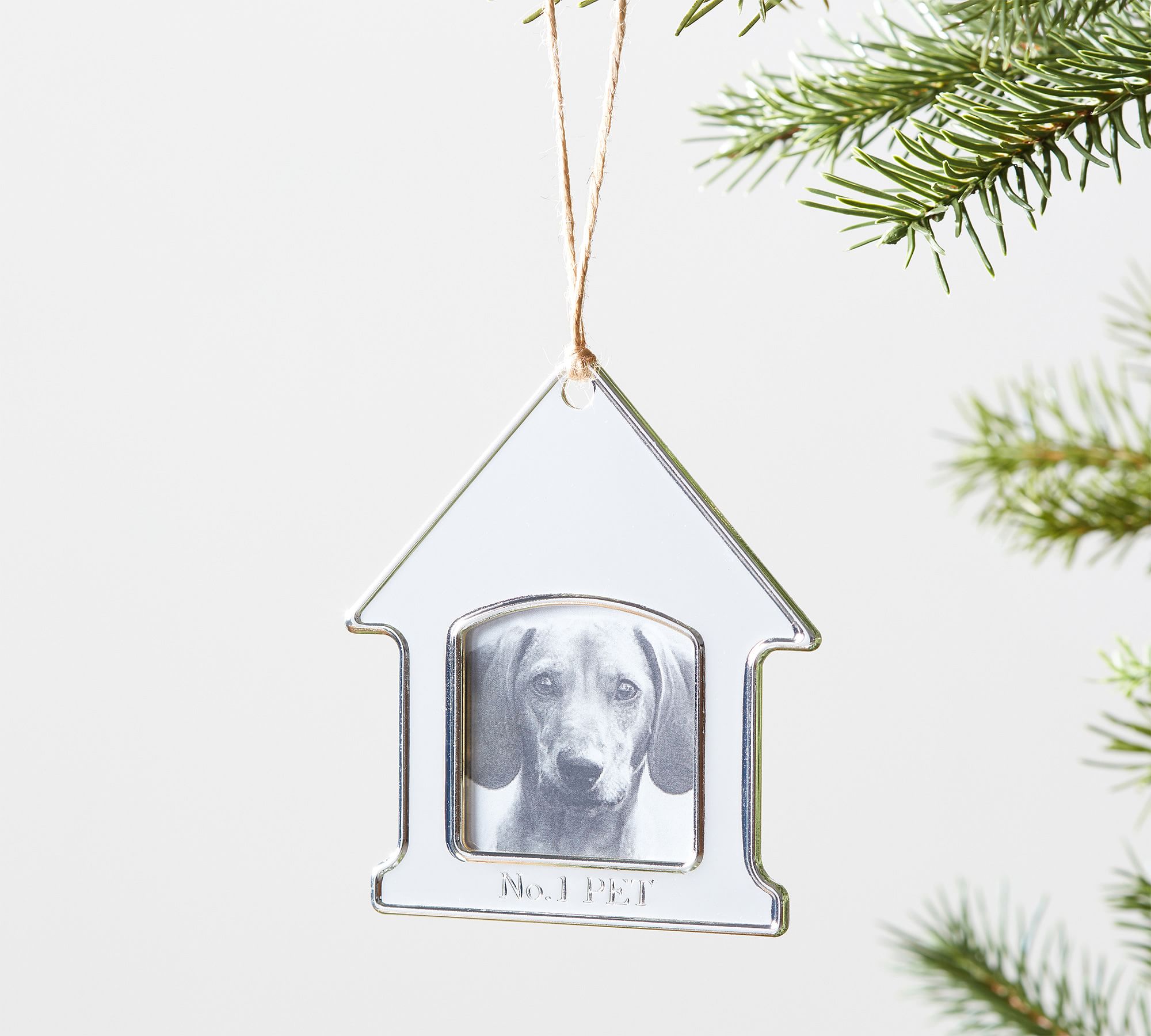 Engravable Silver-Plated #1 Pet Ornament