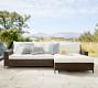 Torrey Wicker 2-Piece Square Arm Double Chaise Loveseat Outdoor Sectional (112&quot;)