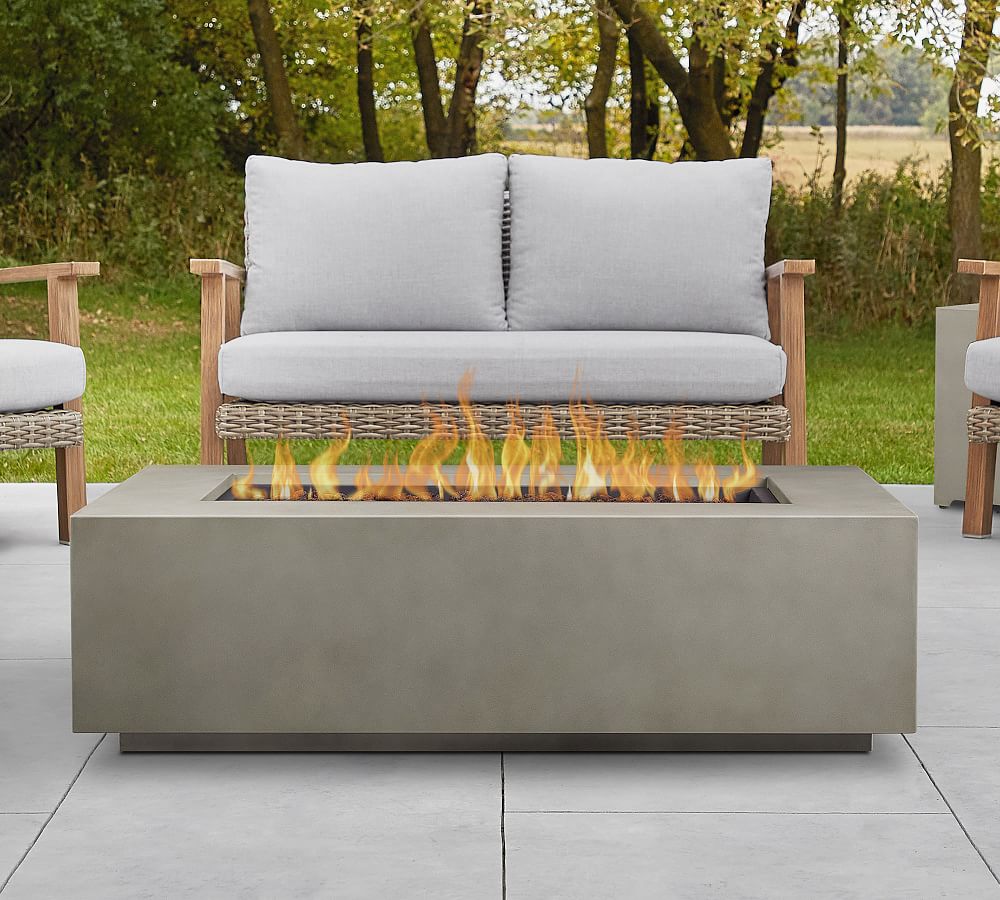 Burrows 50&quot; Rectangular Propane Fire Pit Table