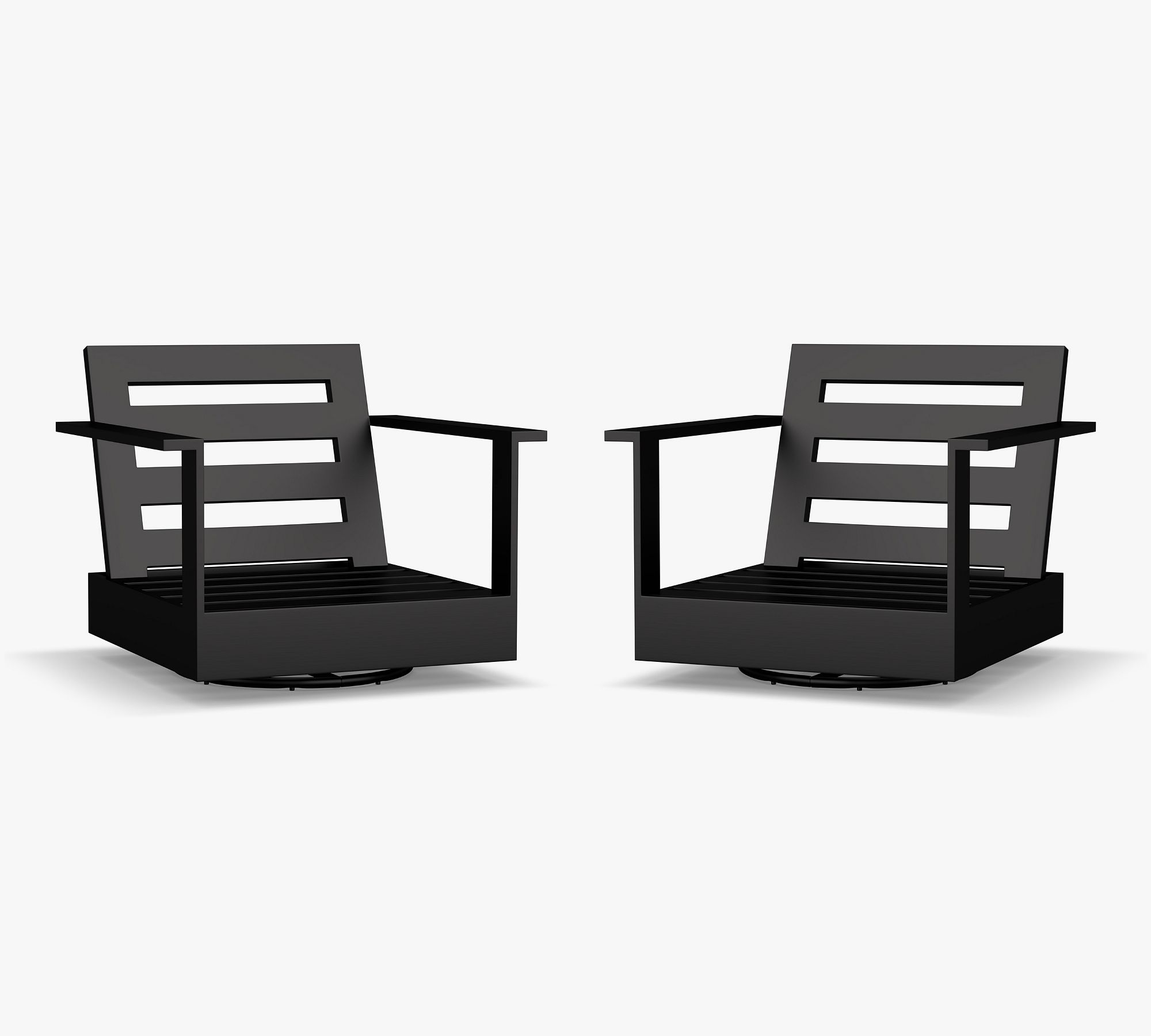 Malibu Metal Platform Swivel Outdoor Lounge Chair