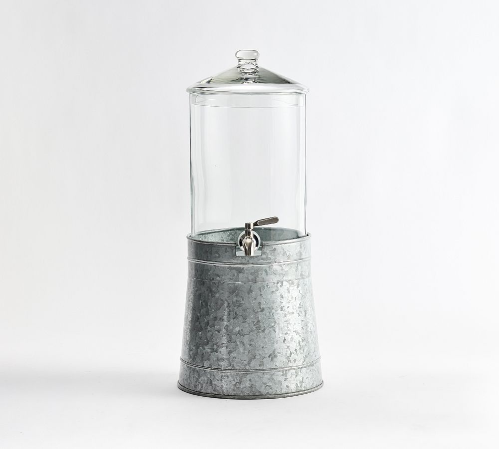 Galvanized Drink Dispenser Stand Pottery Barn
