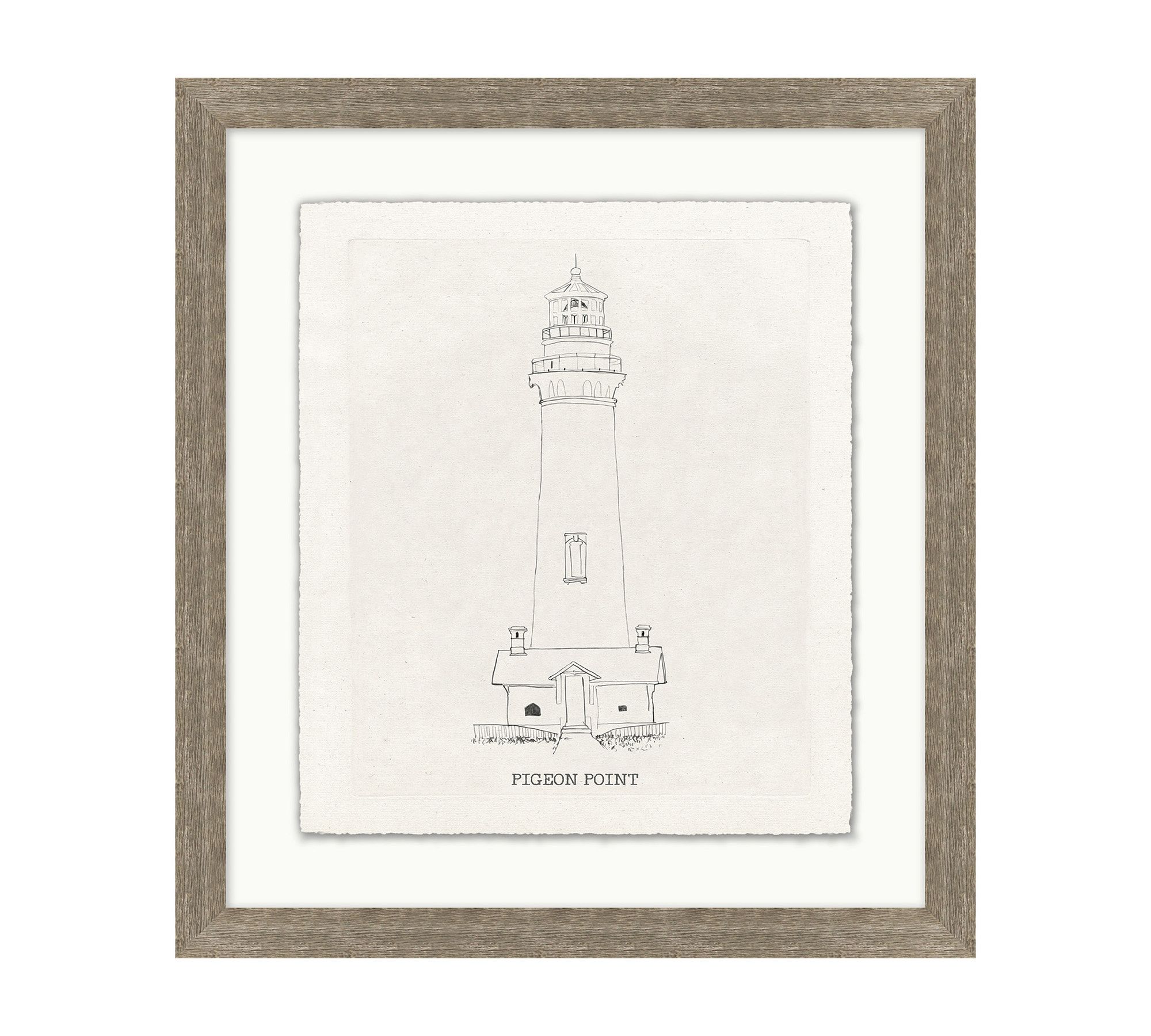 Lighthouse At Pigeon Point Framed Print