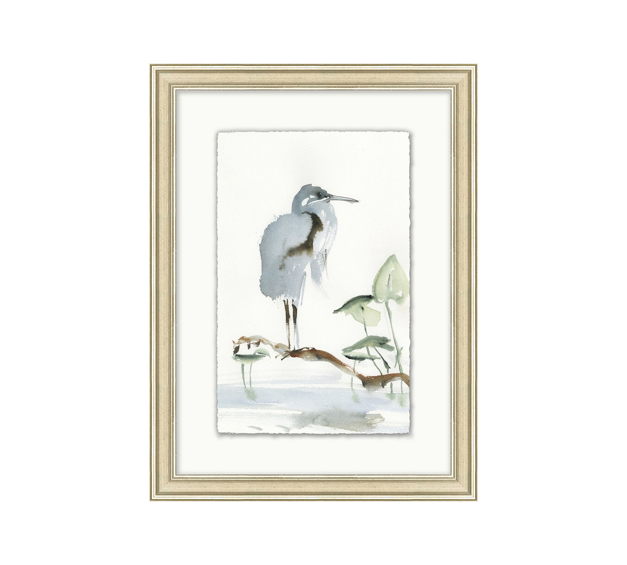 Perched Egret Framed Print