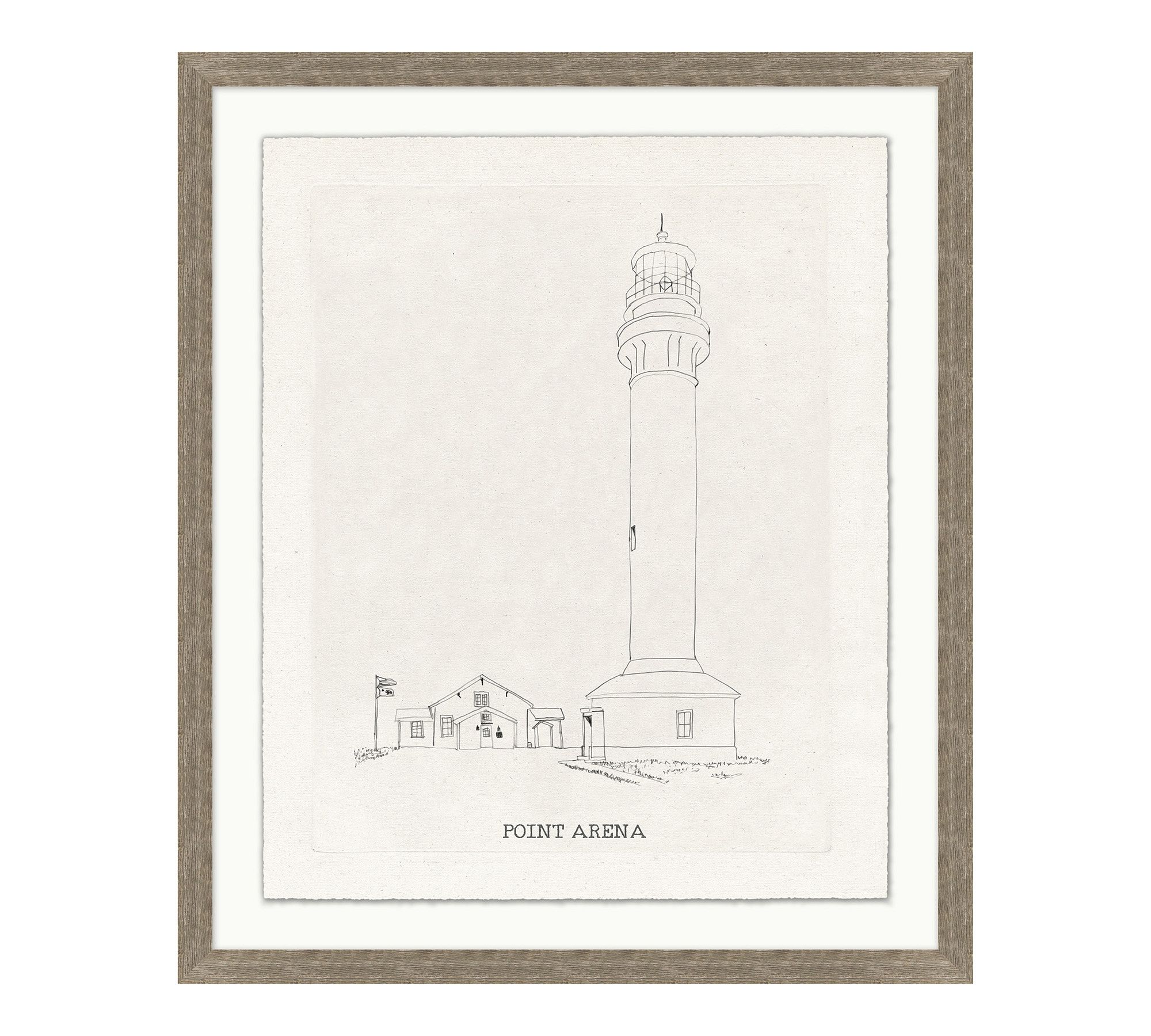 Lighthouse At Point Area Framed Print