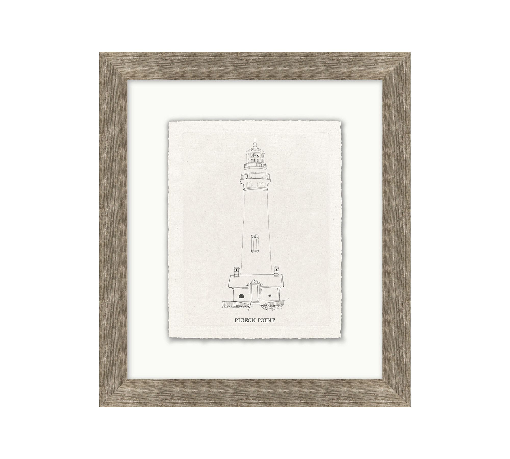Lighthouse At Pigeon Point Framed Print