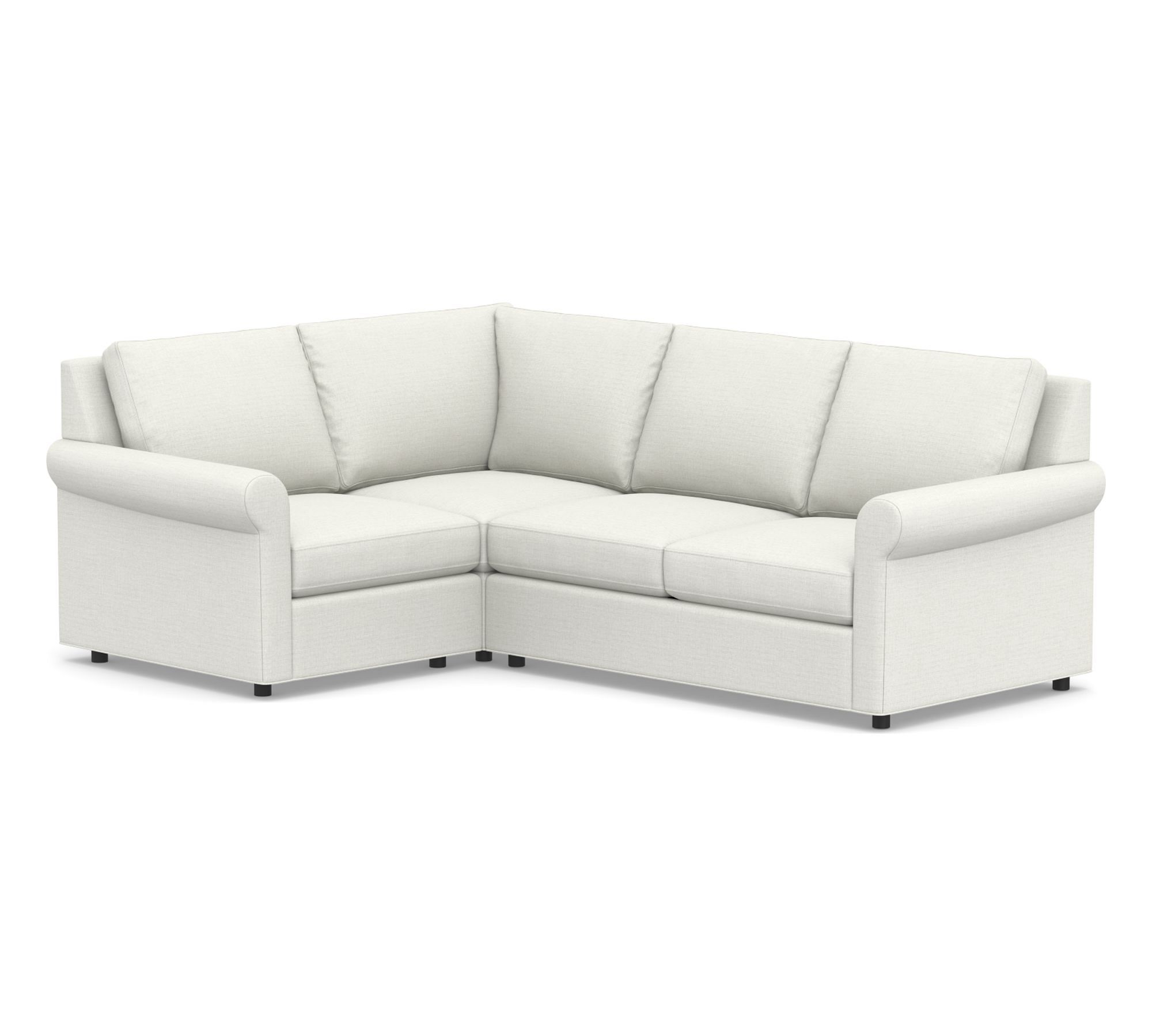 Sanford Roll Arm 3-Piece Sectional (95")