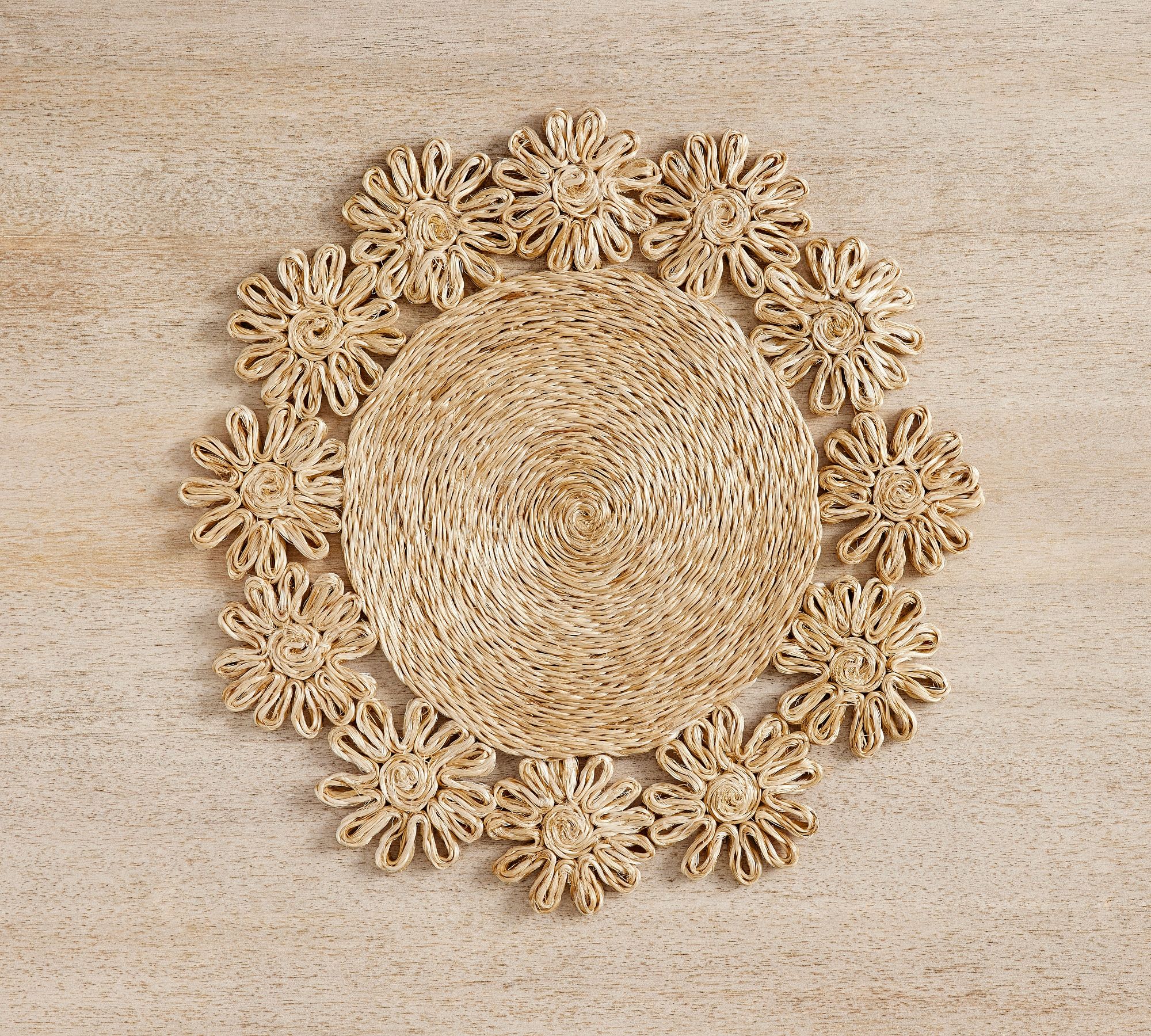 Handcrafted Abaca Flowers Placemats