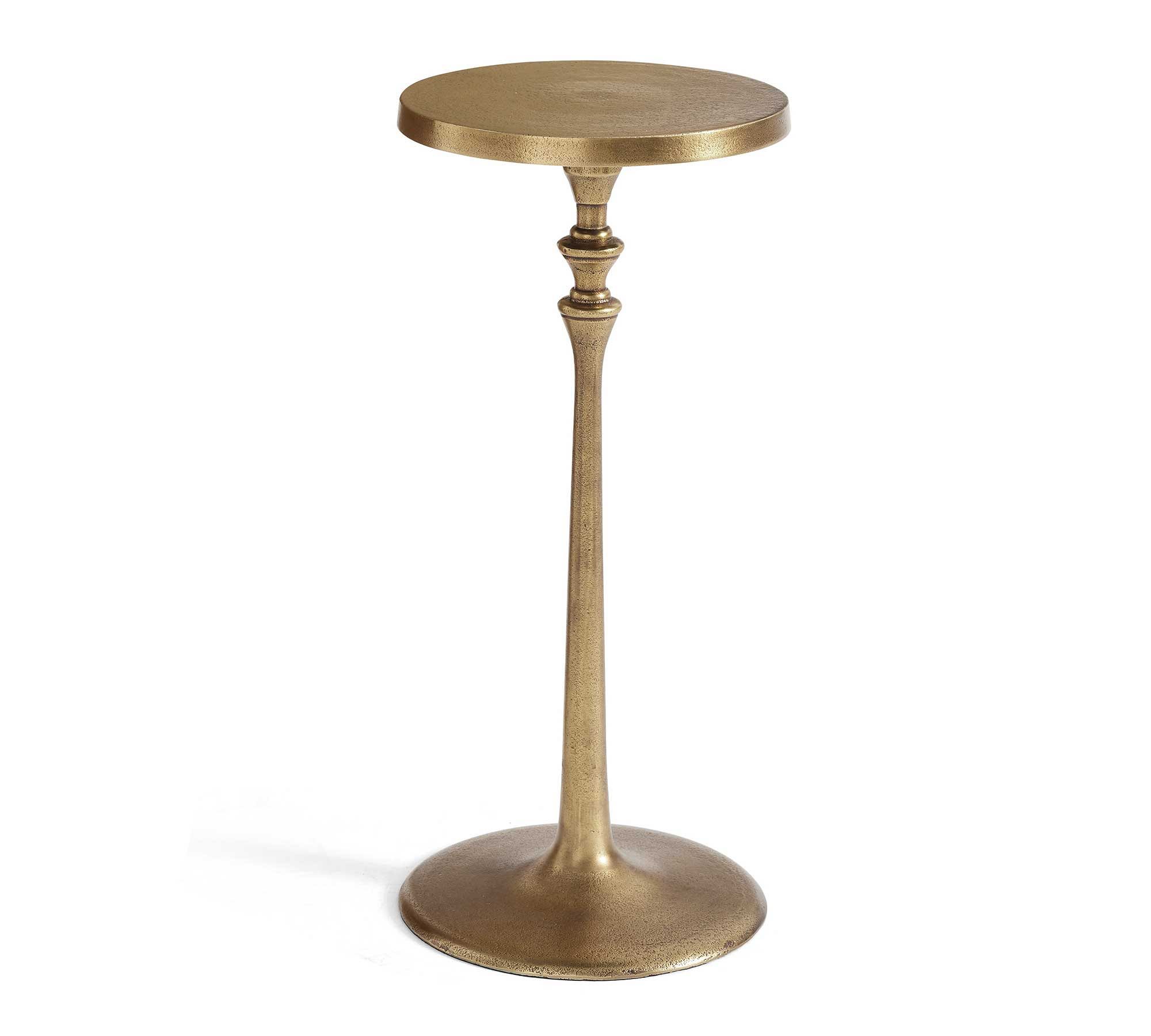 Round Metal Cocktail Table (9.5")