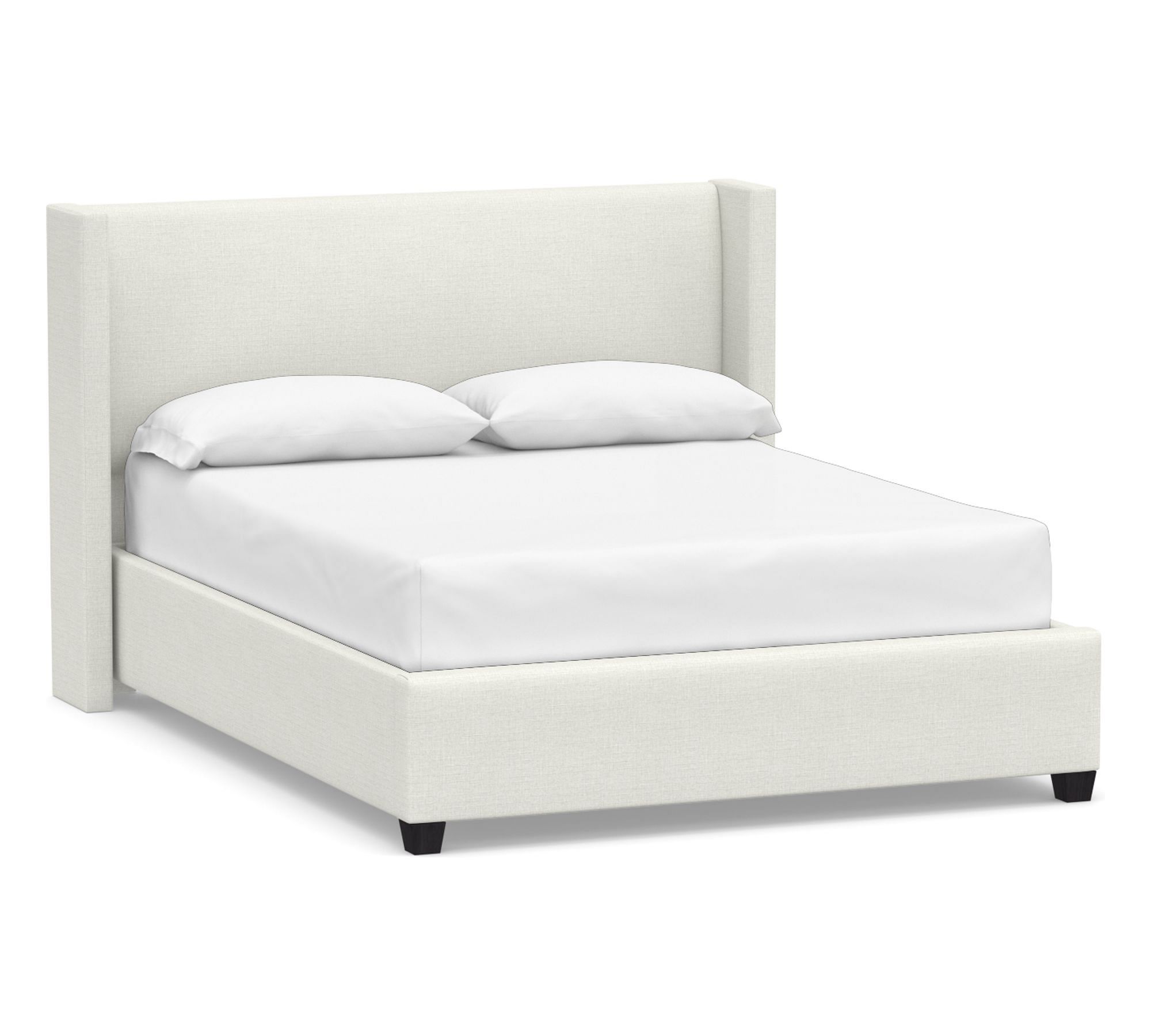 Elliot Square Upholstered Bed - Quick Ship