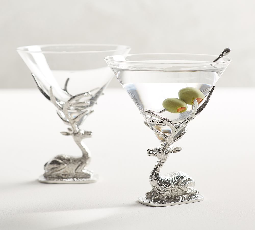 Stag Martini Glasses - Set of 2