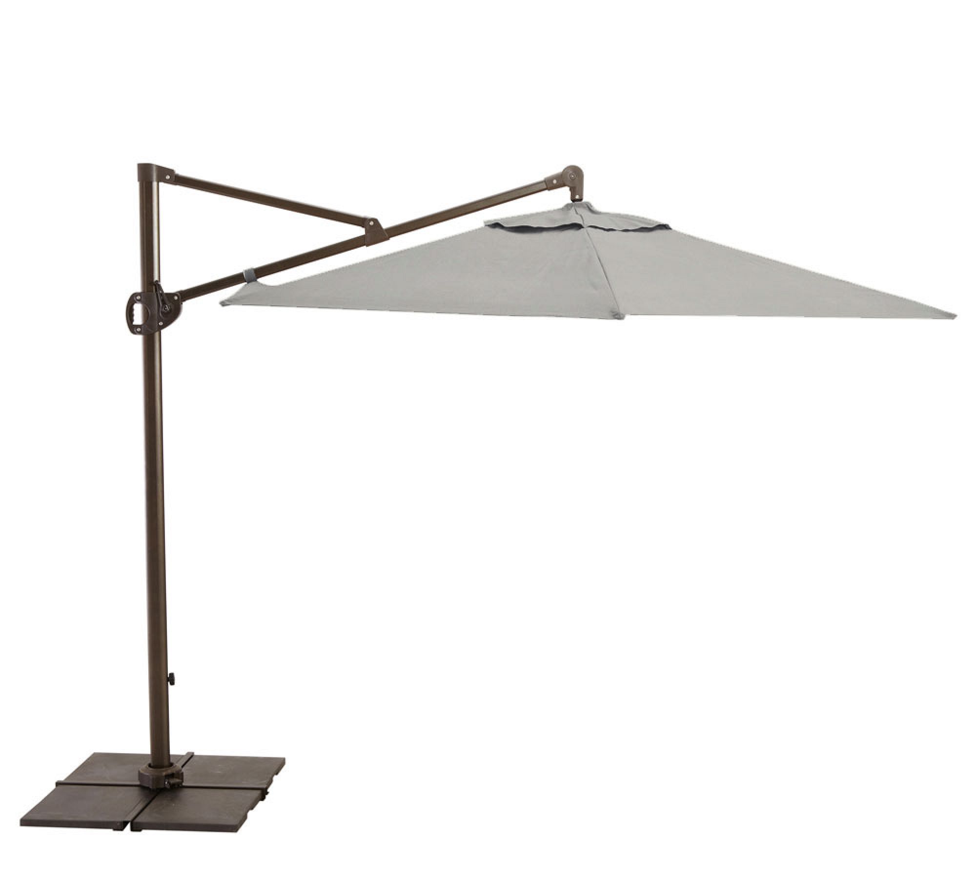10' Round Cantilever Outdoor Patio Umbrella - Rustproof Aluminum Frame with Base
