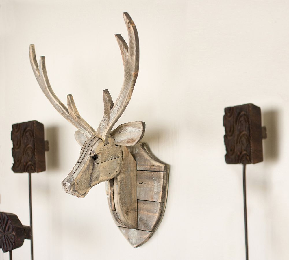 Recycled Deer Head Wall Art