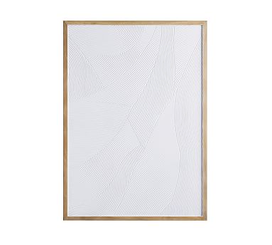 White Waves Plaster Textured Wall Art | Pottery Barn