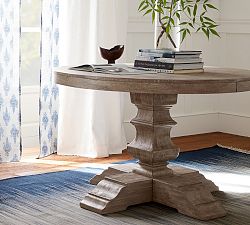 Banks Round Pedestal Extending Dining Table (48&quot;-72&quot;)