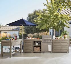 Indio Eucalyptus Outdoor Kitchen Island (48") | Pottery Barn