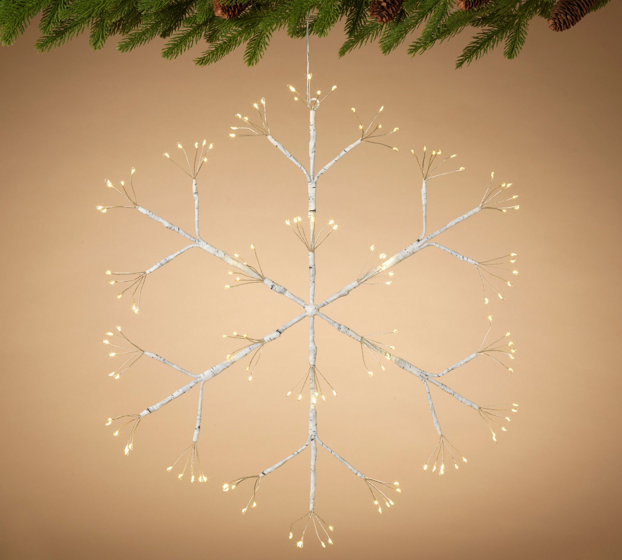 Lit White Snowflake