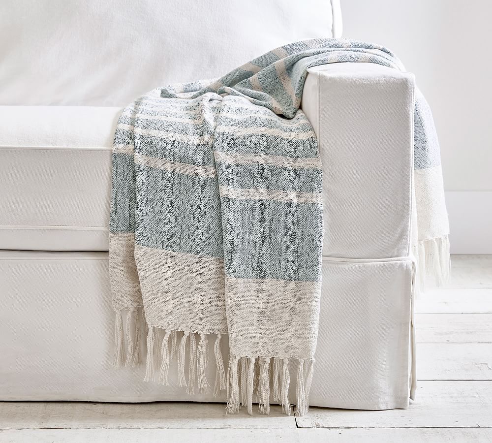 Avah Eco-Friendly Striped Outdoor Throw Blanket