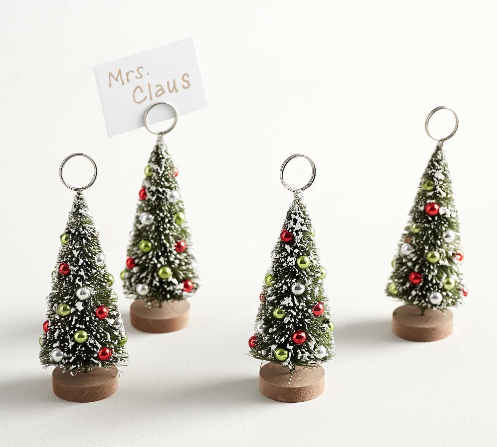 Christmas Tree Place Card Holders, Set of 4