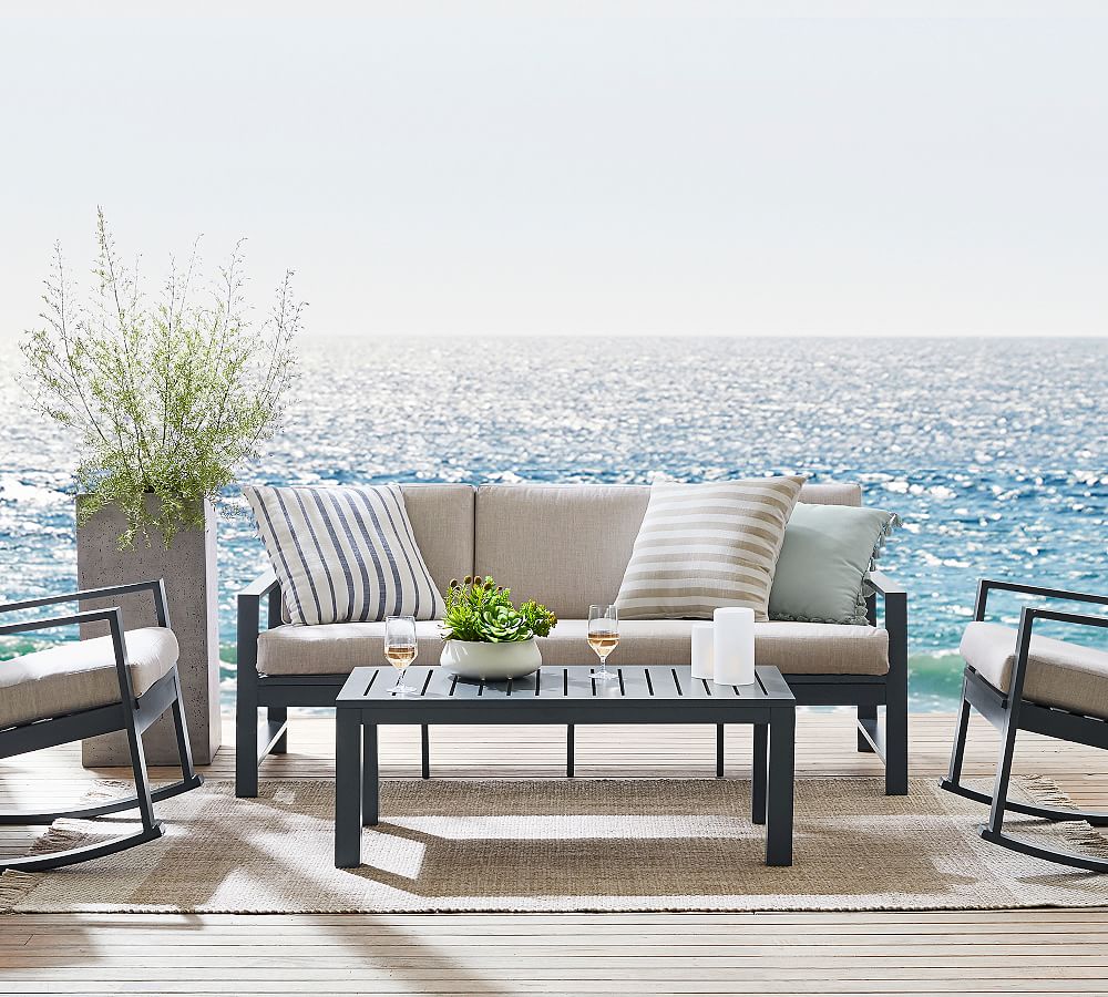 Indio Metal Outdoor Coffee Table (43") Pottery Barn