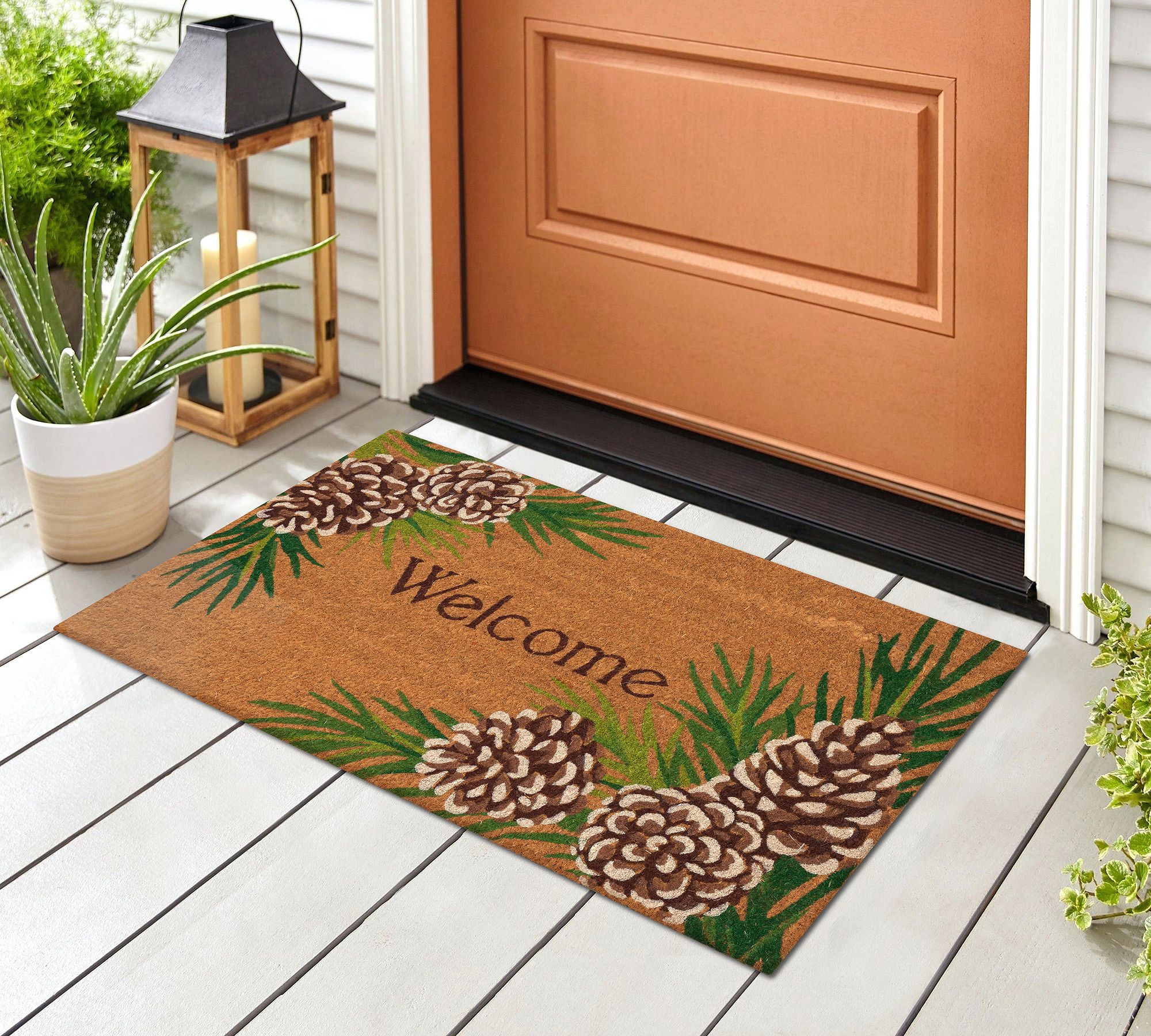Pinecone Welcome Doormat