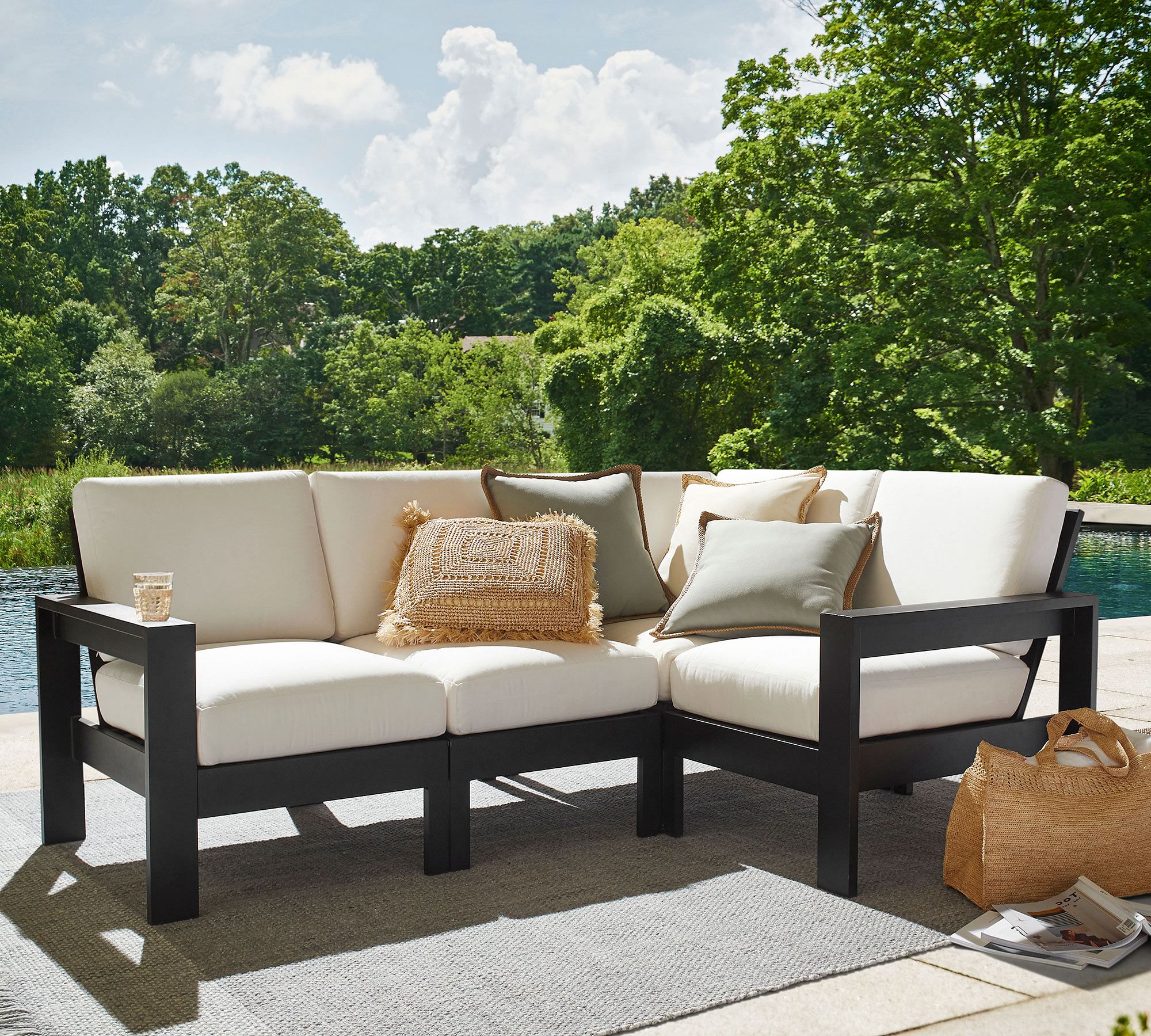 Build Your Own - Malibu Metal Outdoor Sectional Components