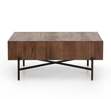 Fargo Square Reclaimed Wood Coffee Table | Pottery Barn