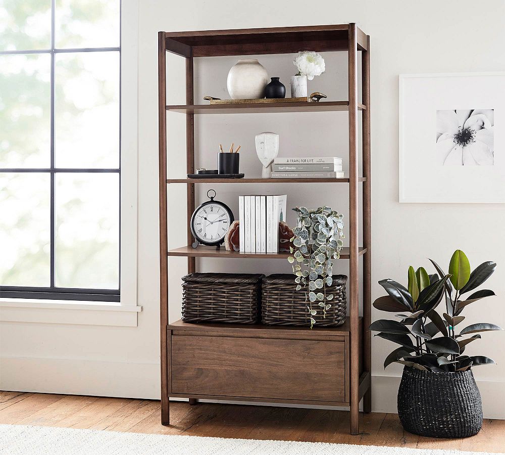 Bloomquist Open Bookcase with Drawer