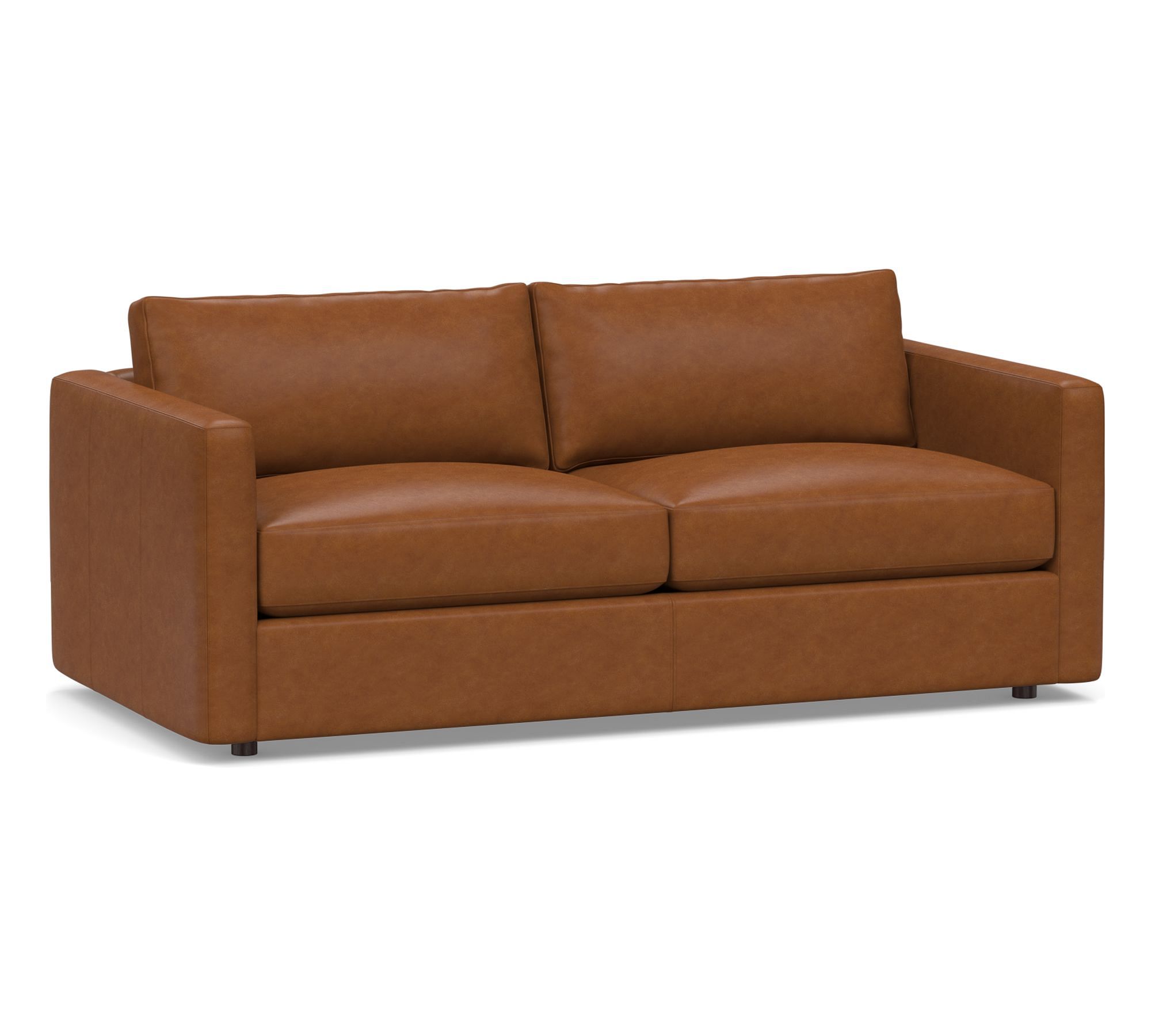 Carmel Slim Arm Leather Sleeper Sofa (80")