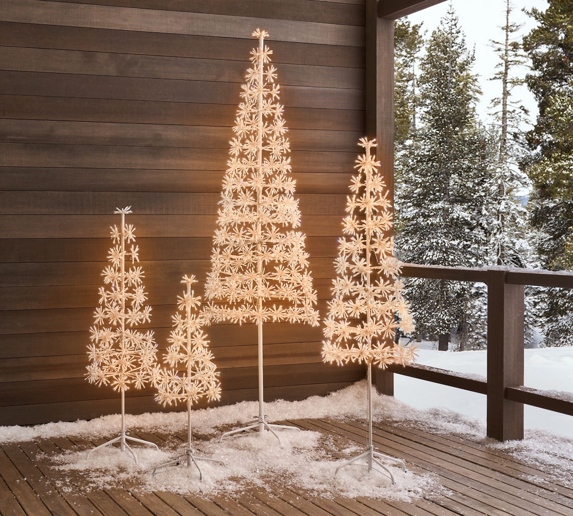 Lit Slim Snowflake Tree