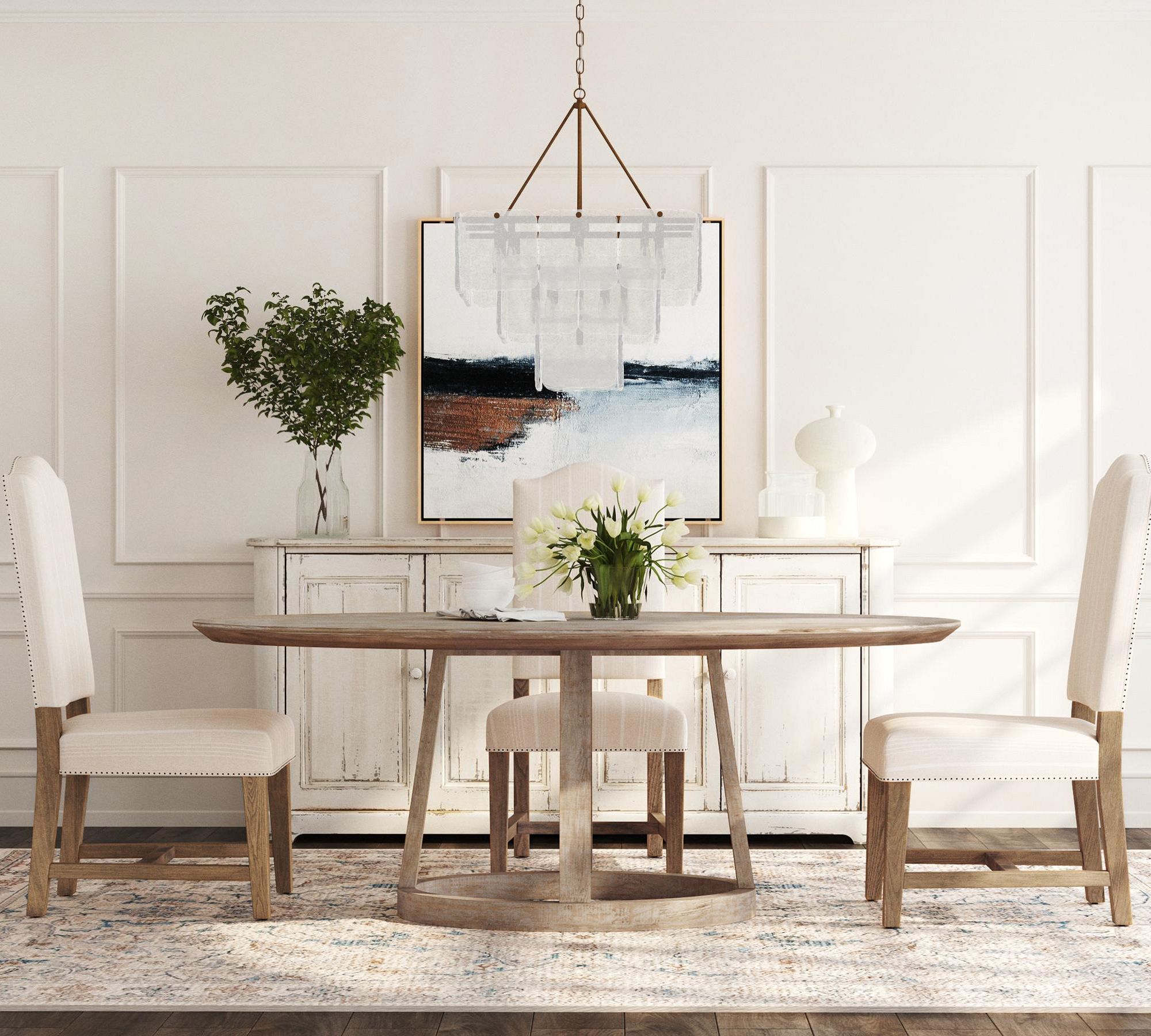 Lace Reclaimed Wood Oval Dining Table (48")