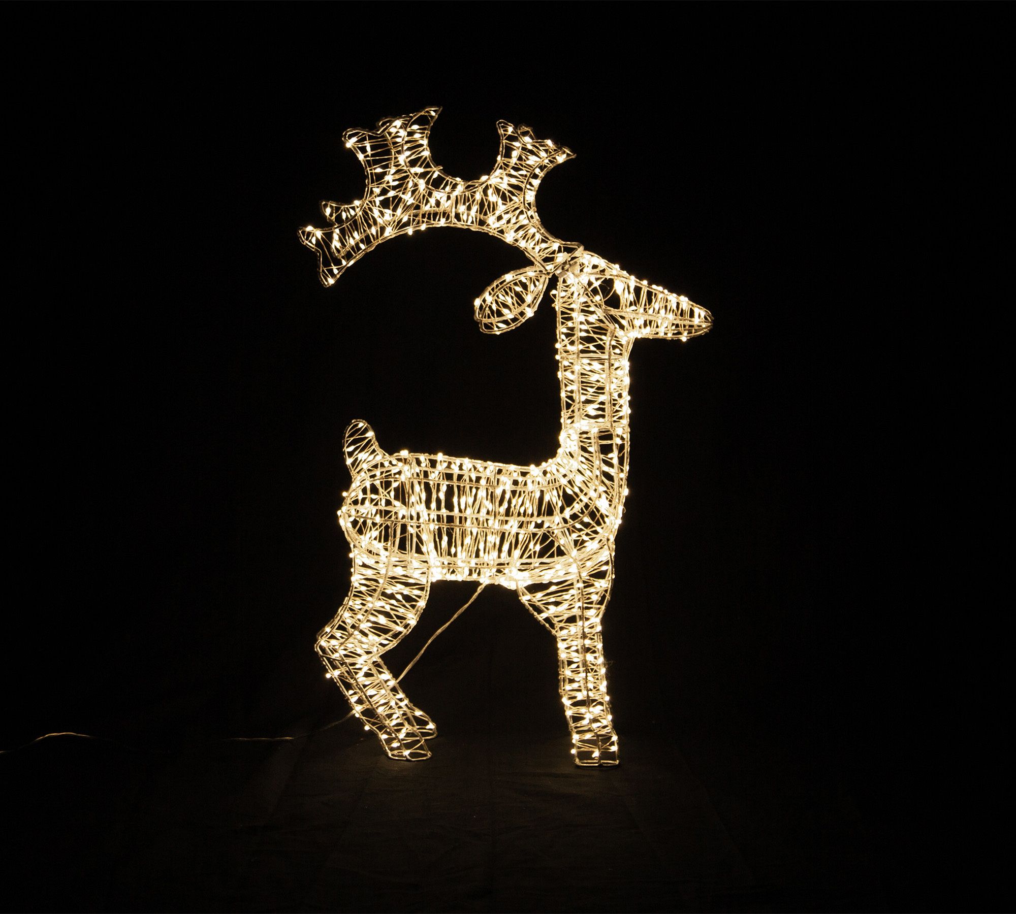 Lit Silver Reindeer - Set of 4