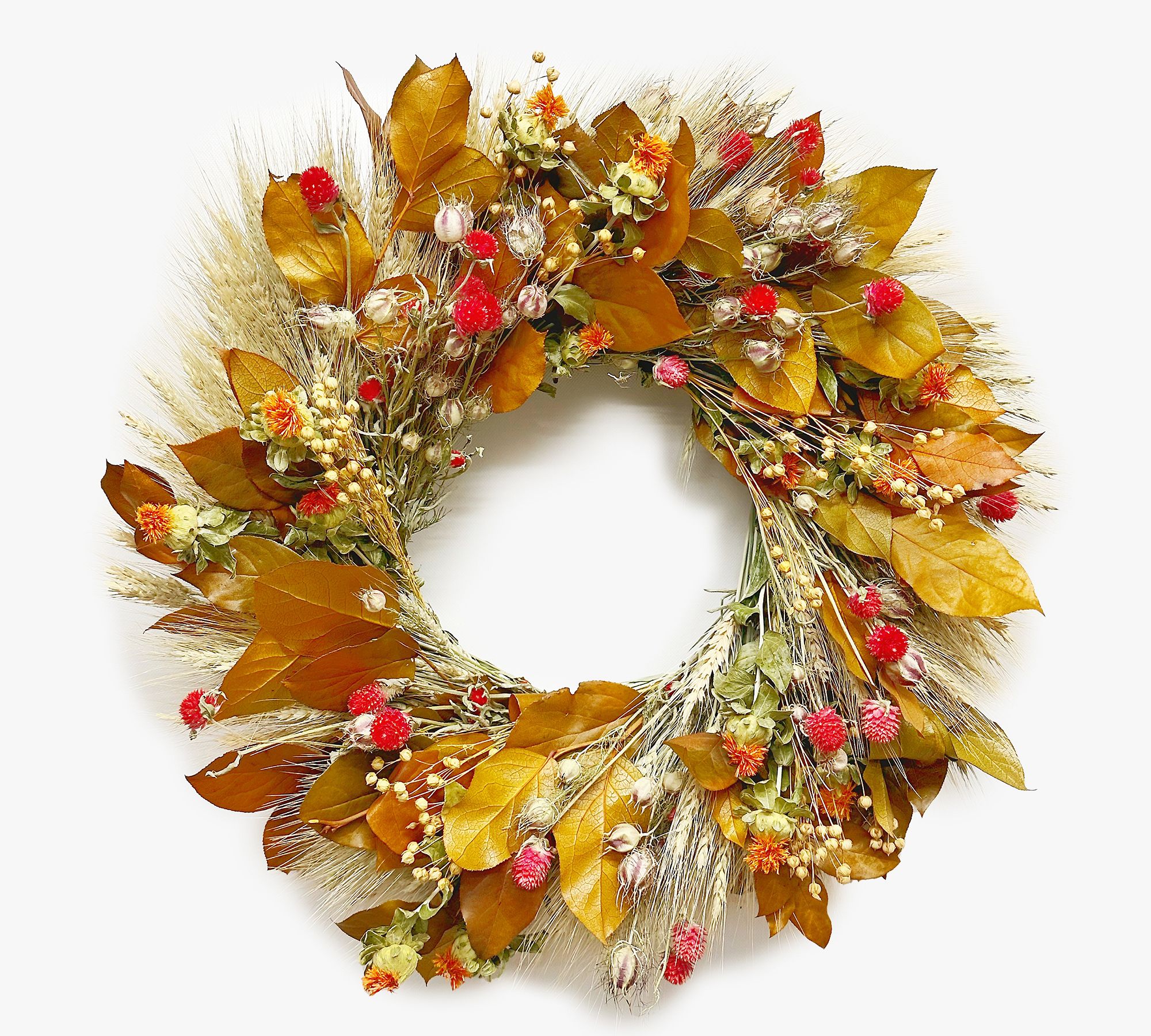 Dried Tawny Sunset Wreath