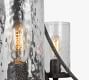 Steffens Iron &amp; Textured Glass Chandelier