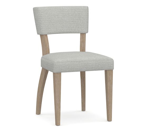 Open Box: Payson Uph Dining Side Chair, Seadrift Leg, Bsktwv Slub Ash ...