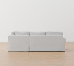 PB Comfort Roll Arm Slipcovered 3-Piece Bumper Sectional (108&quot;)