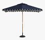 Premium 10' Rectangular Portofino Patio Umbrella &ndash; Teak Frame&#8203;