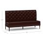 Hayworth Leather Banquette - 75&quot; Triple Seat