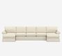 Pearce Roll Arm Slipcovered 4-Piece Double Chaise Sectional (168&quot;)