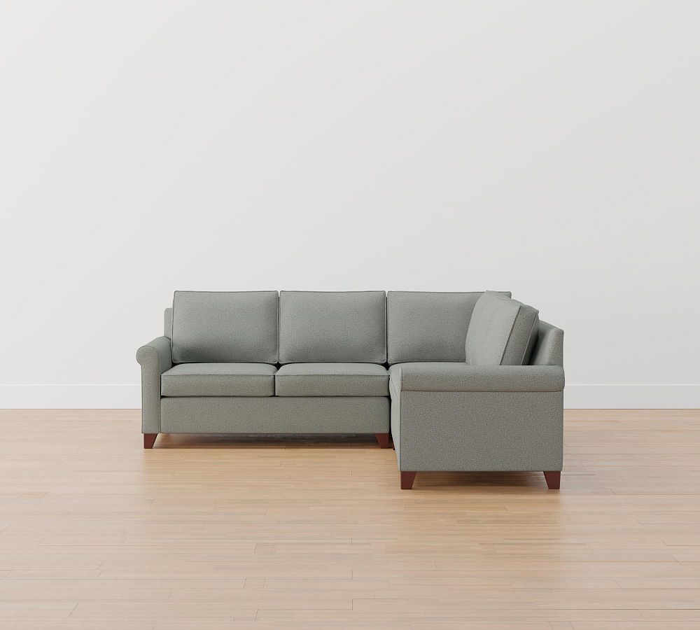 Cameron Roll Arm 3-Piece L-Shaped Sectional