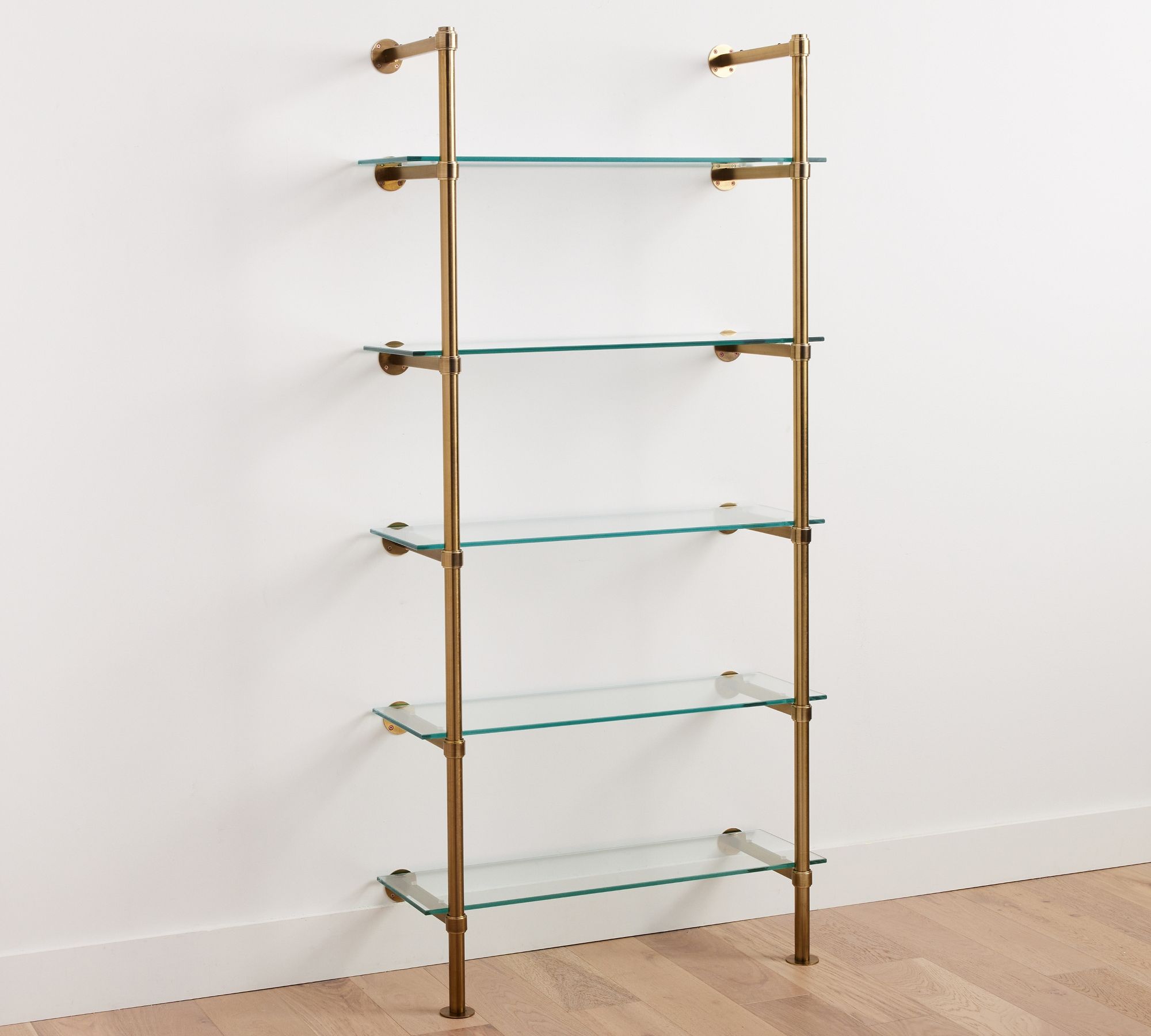 Everson Brass Tiered Shelves