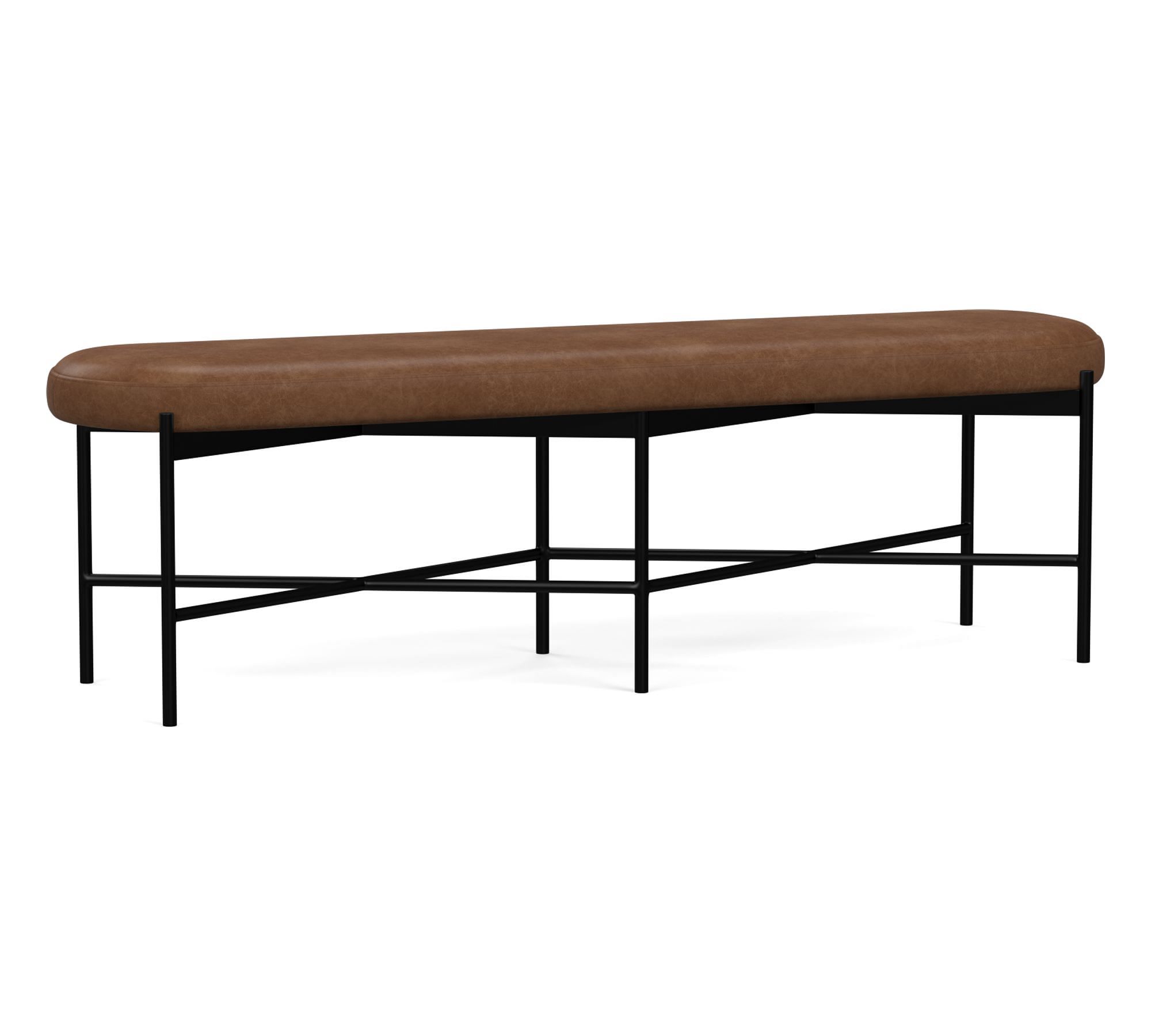 Maison Leather Backless Bench (64")